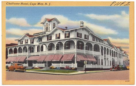 The chalfonte hotel - Very good. 273 reviews. #30 of 37 hotels in Cape May. Location 4.2. Cleanliness 3.7. Service 3.9. Value 3.3. Established in 1876, The historic Chalfonte Hotel is recognized as the oldest original hotel in Cape May, America's First Seaside Resort. Located just two blocks from the beach and steps from the heart of town, The Chalfonte offers a ... 
